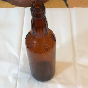 Wine bottle Amber glass , antique found hiking in Appalachian Mountains